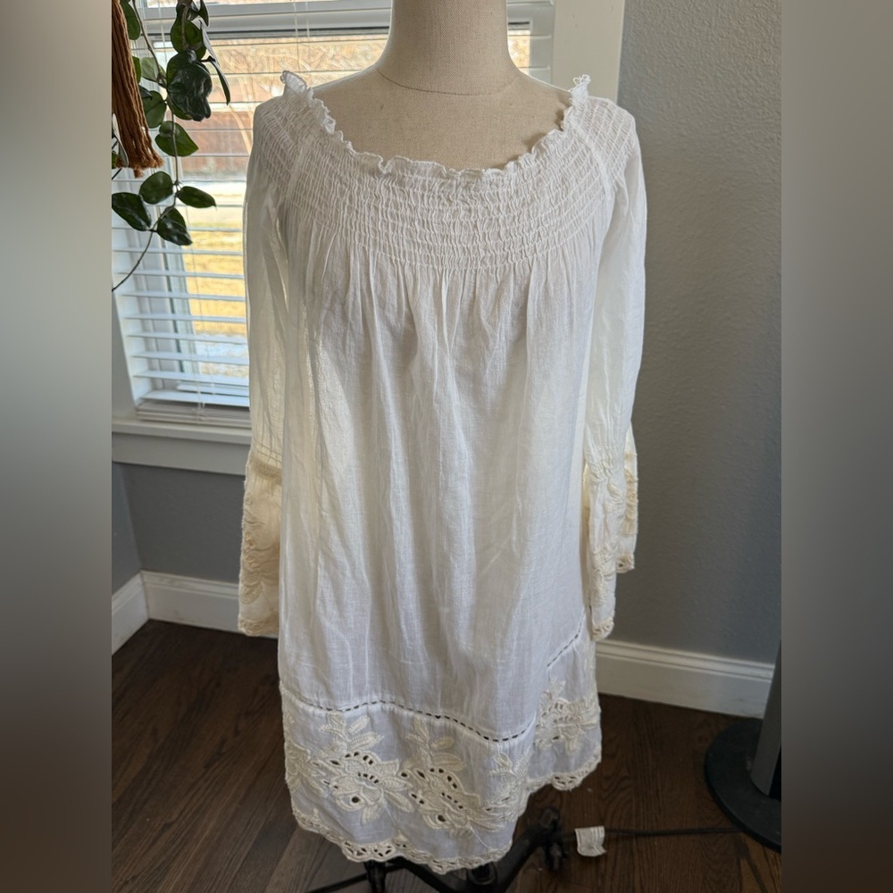 Antica Sartoria Boho Tunic Size One Size Off The‎ Shoulder Embroidered